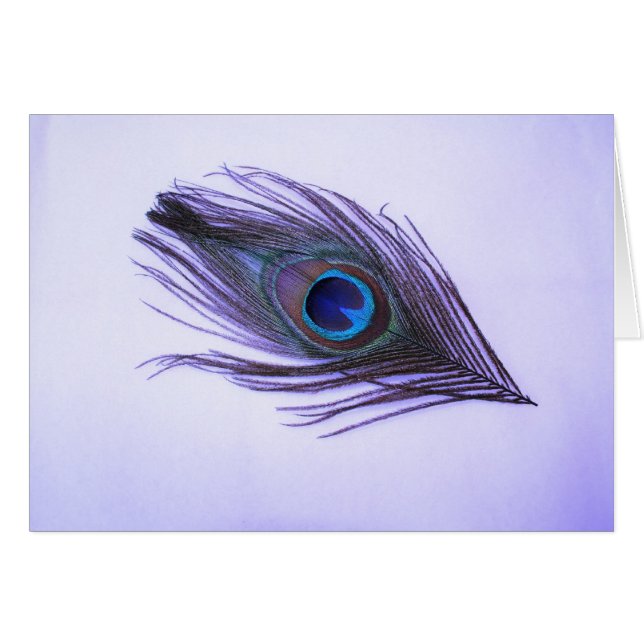 Plume pourpre de paon (Devant horizontal)