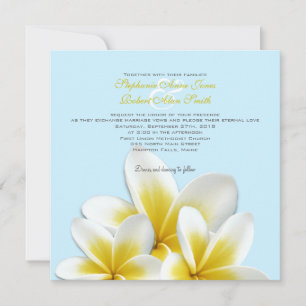 Plumeria Frangipani Invitations de mariage tropica