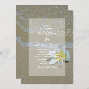 Plumeria Frangipani Sur Les Invitations De Mariage