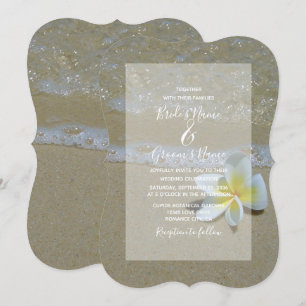 Plumeria Frangipani Sur Les Invitations De Mariage