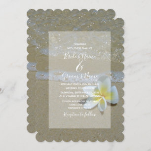 Plumeria Frangipani Sur Les Invitations De Mariage