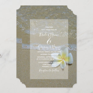 Plumeria Frangipani Sur Les Invitations De Mariage