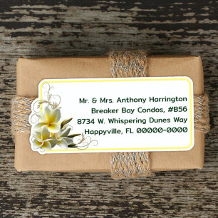 Plumeria n Orchids Étiquettes de la poste pré-impr