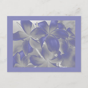 Plumeria Ombres bleu et gris carte postale