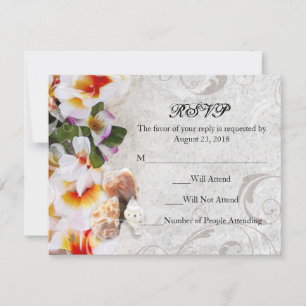 Plumeria Orchid Lei dans le Sand RSVP Beach Weddin