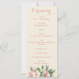 Plumeria tropicale & Flamant rose Lily Floral Prog