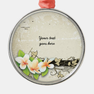 Plumeria vintage et grunge de lierre ornement pers