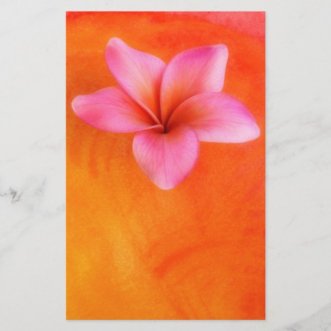 Plumeria violette Tropical Frangipani Fleur Orange (Devant)