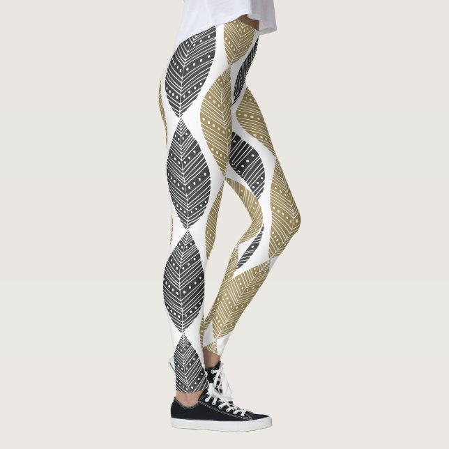 Plumes Abstraites leggings Motifs (Droite)