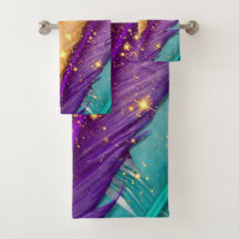 Plumes colorées vives