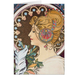 Plumes d'Alphonse Mucha - Art Nouveau Vintage