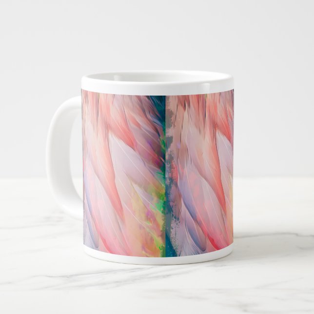 Plumes de Flamant rose colorées Spécialité Mug (Devant gauche)