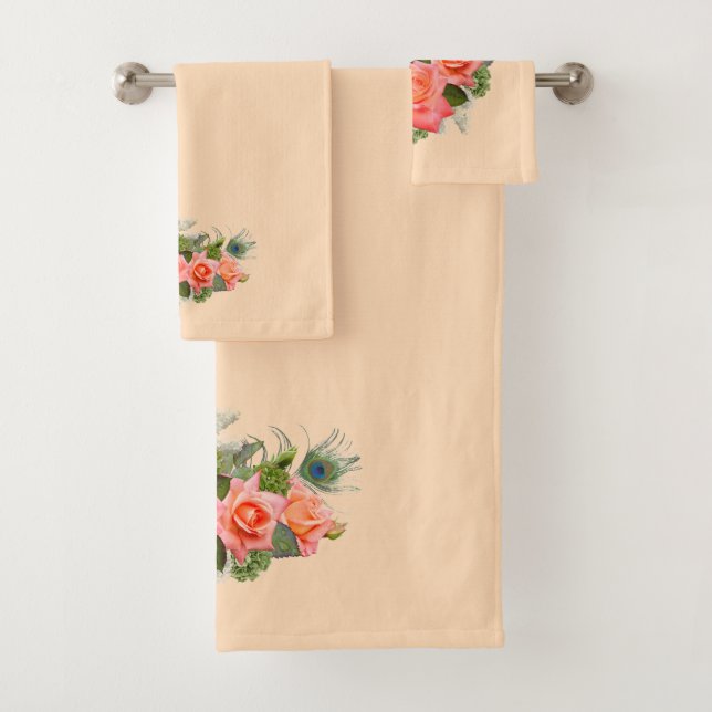 Plumes de paon et roses (En situation)