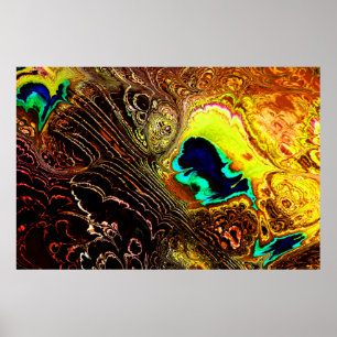 Plumes de paon Fractal 1 impression
