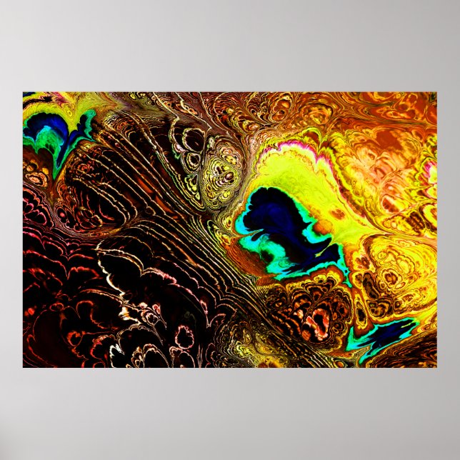 Plumes de paon Fractal 1 impression (Devant)