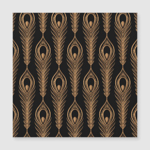 Plumes de paon, motif oriental de luxe.