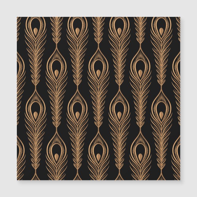 Plumes de paon, motif oriental de luxe. (Devant)