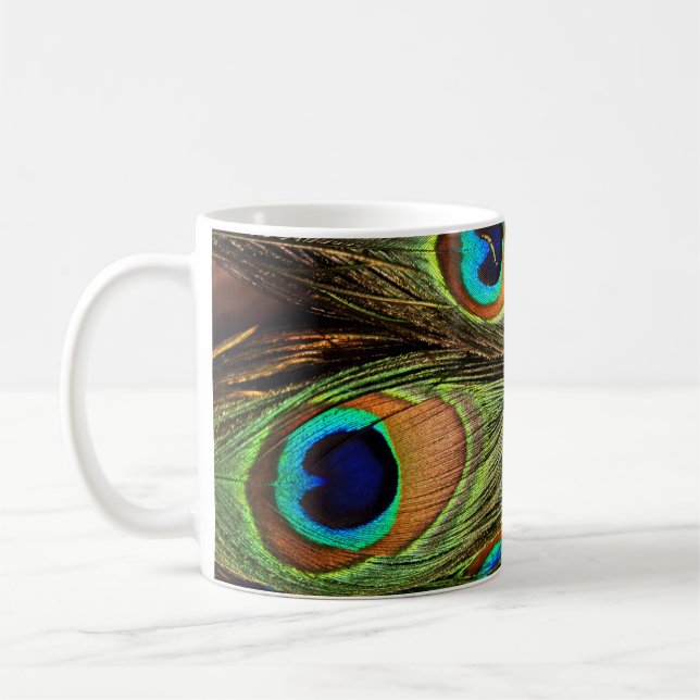 Plumes de paon Mug classique (Gauche)