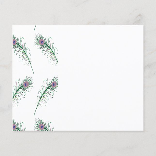 Plumes de paon vert violet Imprimer (Devant)