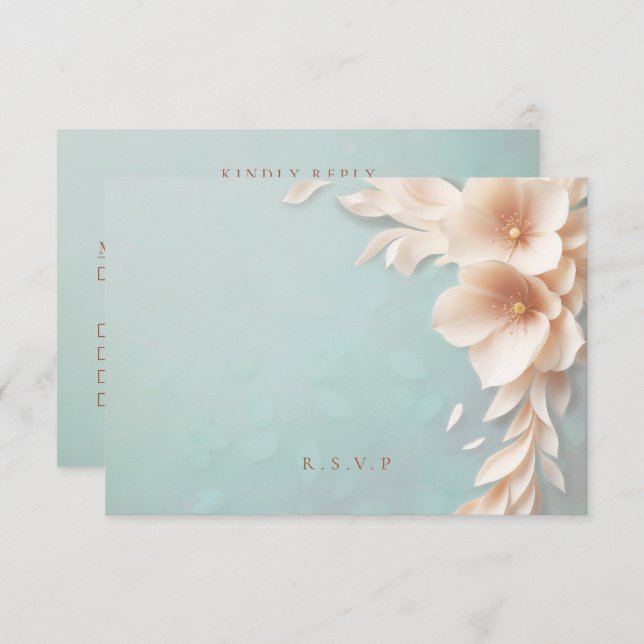 Plumes de pêche choix de repas mariages RSVP (Devant / Derrière)