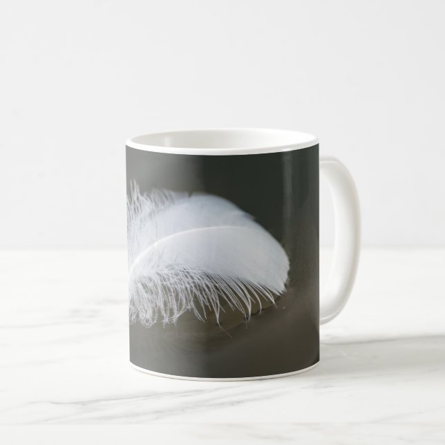 Plumes d'oie flottante Mug de café (Devant droit)