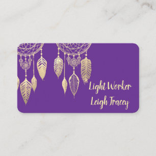 Plumes d'or, Dreamcatcher, Cartes de visite violet
