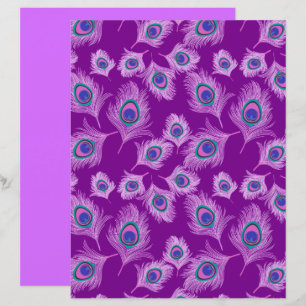 Plumes d'orchidée Peacock sur Amethyst violet