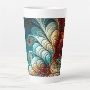 Plumes fractales Latte Mug