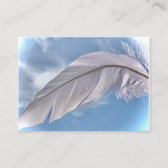 Plumes ou plumes Carte de visite Sky Reiki Spirit (Devant)