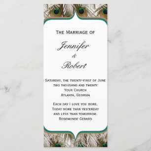 Plumes Peacock avec un programme à double cadre