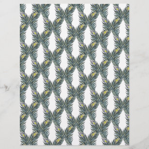 Plumes Peacock noir, vert et blanc rustique