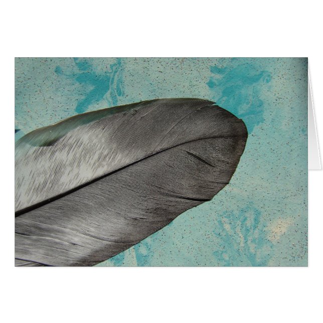 Plumes sur la peinture Abstraite (Devant horizontal)