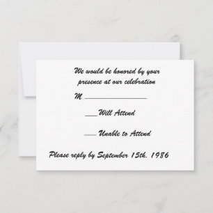 Plumes Vertes avec RSVP de Mariage Noir