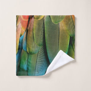 Plumes vertes et bleues