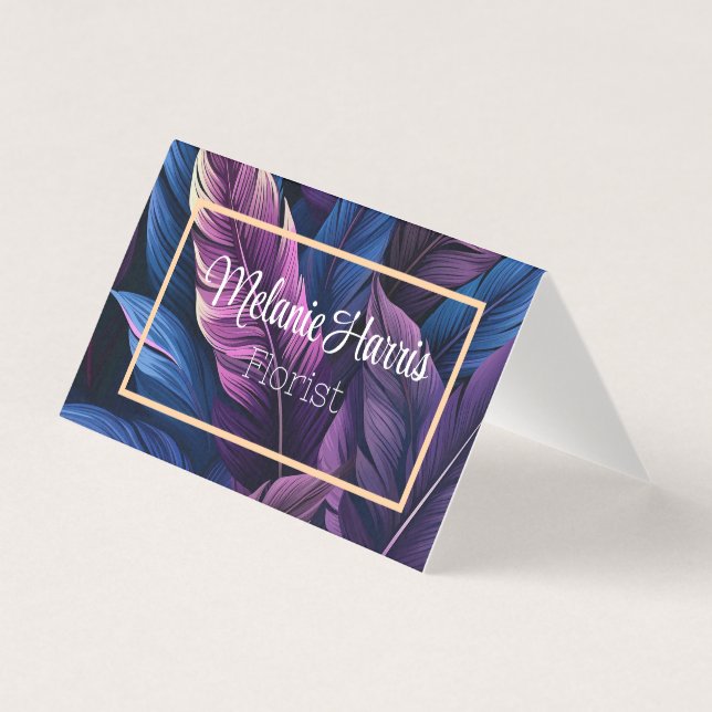 plumes violettes feuilles botanique (Front)