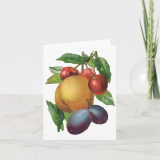Plums, Cerises, Pêche Carte pour notes personnalis