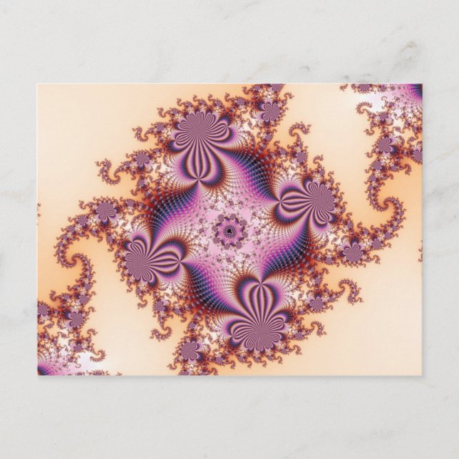 Plums de sucre - Carte postale fractée rose (Devant)