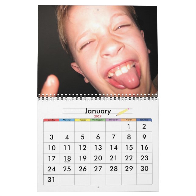 Plus bizarre de tous les calendriers (Jan 2027)