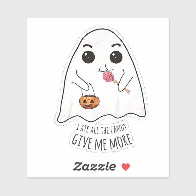 Plus Candy Halloween Cute Ghost autocollant (Feuille)