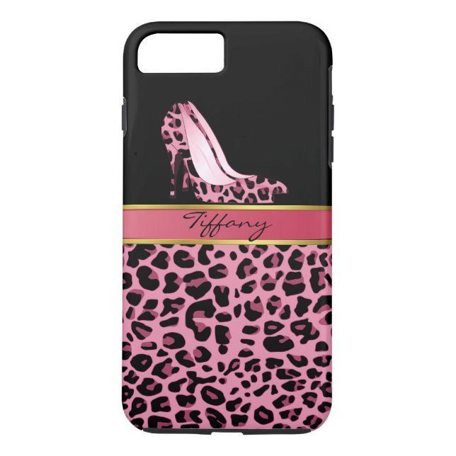 Plus Coque d'impression Jaguar Pink Chic pour iPhone 7  (Dos)