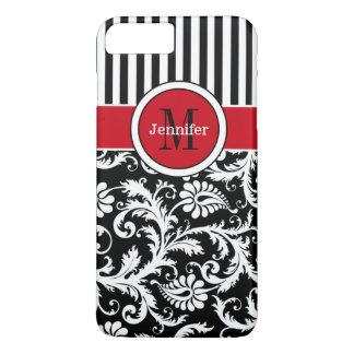 Plus Coque iPhone 7 | Damas | Tracées | Rouge