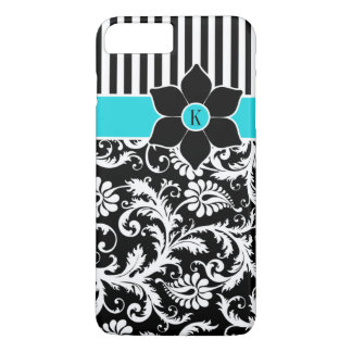 Plus Coque iPhone 7 | Damas | Tracées | Turquoise