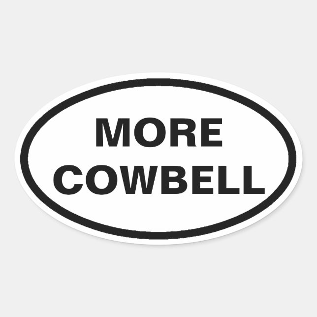 Plus Cowbell autocollants ovale (Devant)