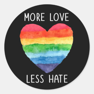 Plus d'amour Moins de Hate Stickers