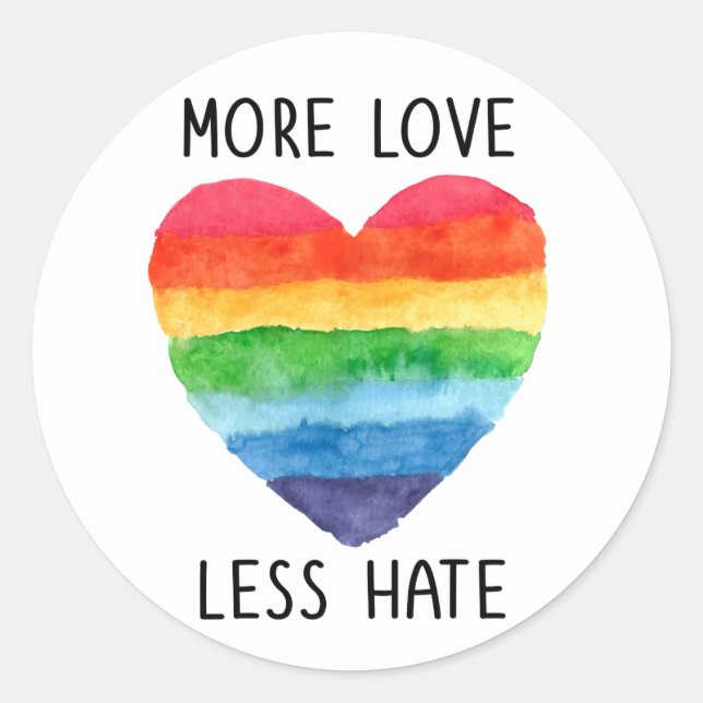 Plus d'amour Moins de Hate Stickers (Devant)