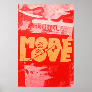 Plus d'amour Pop Art, Poster original moderne