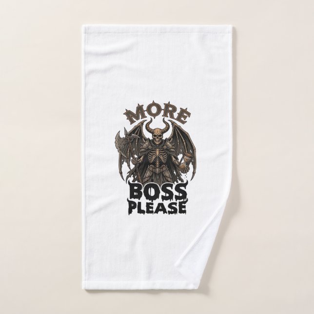 Plus de Boss S'il Vous Plaît Halloween Démon Squel (Serviette à main)