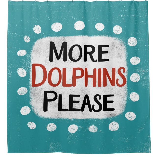 Plus de dauphins S'il vous plaît Douche rideau (Devant)