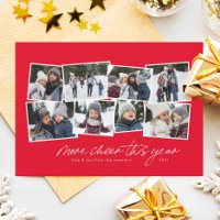 Plus de joie cette année 8 photo collage carte de