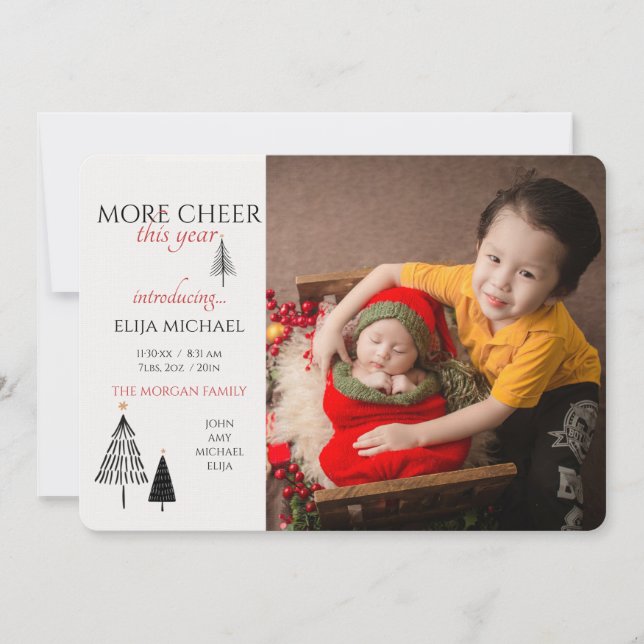 Plus de joie cette année Faire-part de naissance p (Devant)